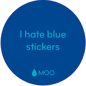 Blue sticker